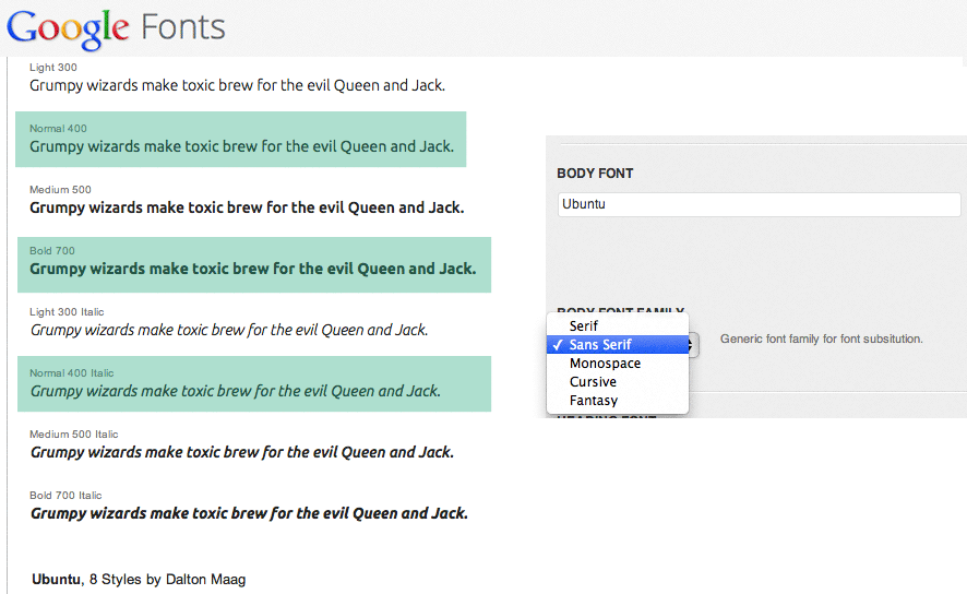 Google Font